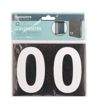 Postkassestickers med tal hvid